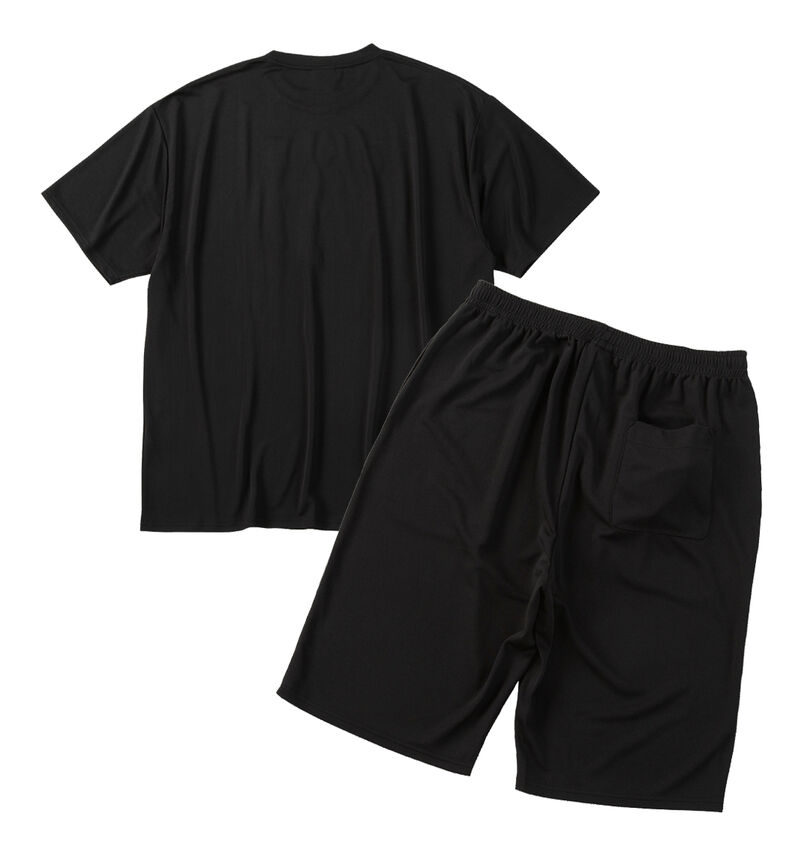 大きいサイズ メンズ 豊天 (ブーデン) 最近汗が止まりません美豚DRYハニカムメッシュ半袖Tシャツ+ハーフパンツ
バックスタイル