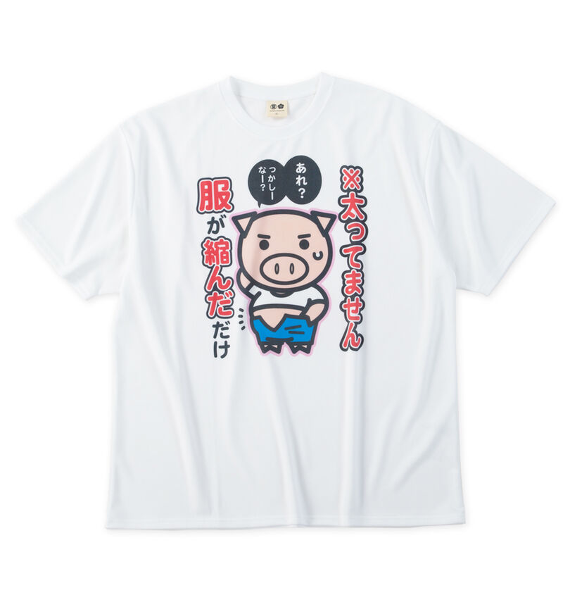 大きいサイズ メンズ 豊天 (ブーデン) 太ってません服が縮んだだけ美豚DRYハニカムメッシュ半袖Tシャツ
                        