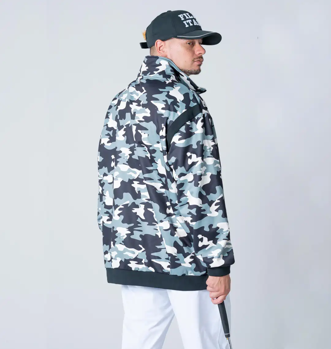 大きいサイズ カモフラ柄ボンディングブルゾン | FILA GOLF (フィラ