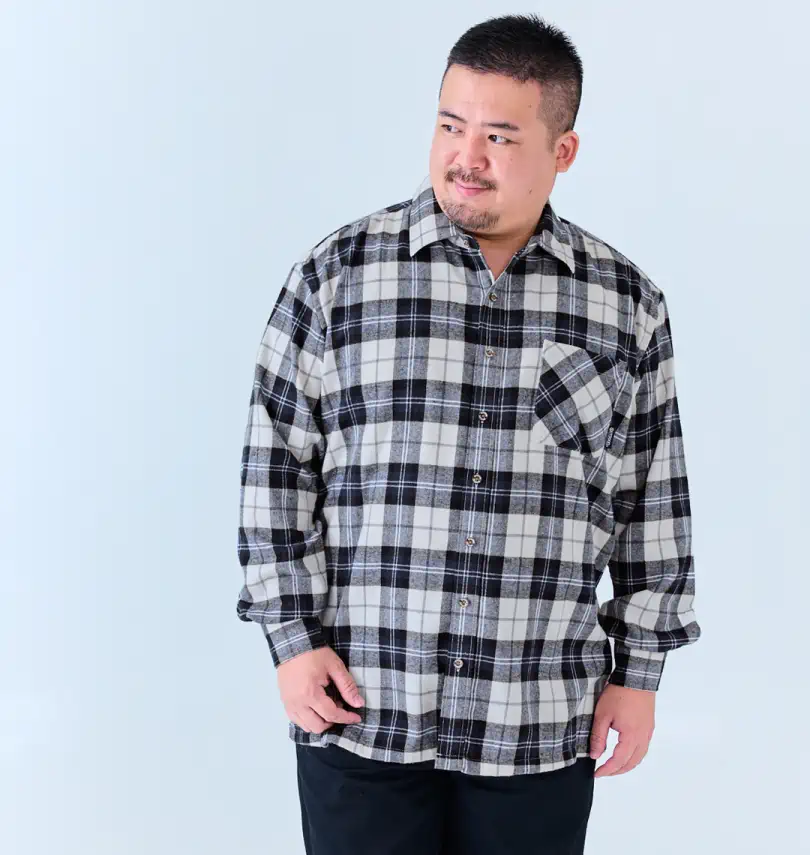 大きいサイズ ビエラチェック長袖シャツ | OUTDOOR PRODUCTS