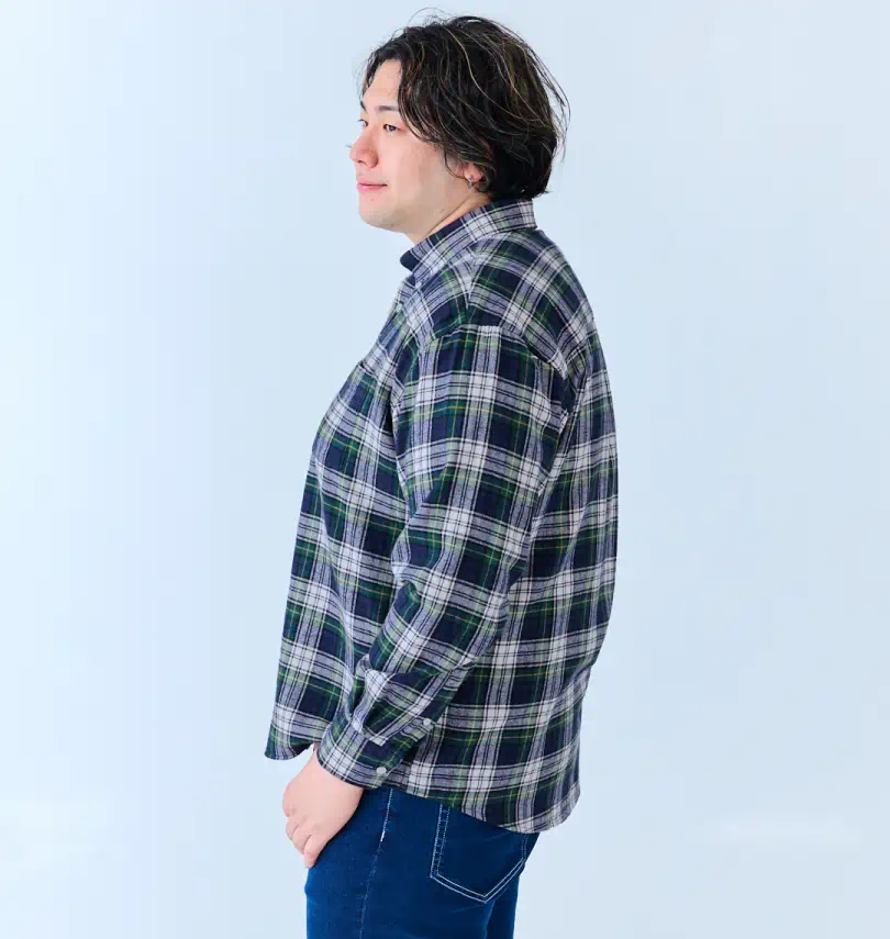 大きいサイズ ネルチェック長袖B.Dシャツ | POLO BCS (ポロビー 