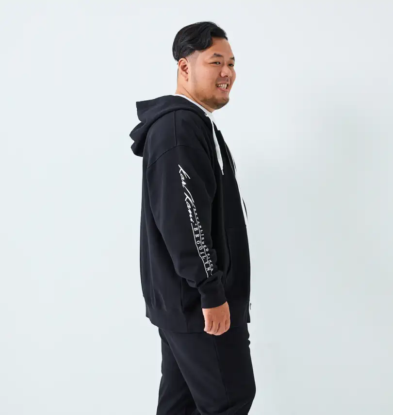 [Karl Kani] キルト ジャカード フルジップ パーカー　XXXL 大きいサイズ 裏毛フルジップパーカー | KARL KANI (カール