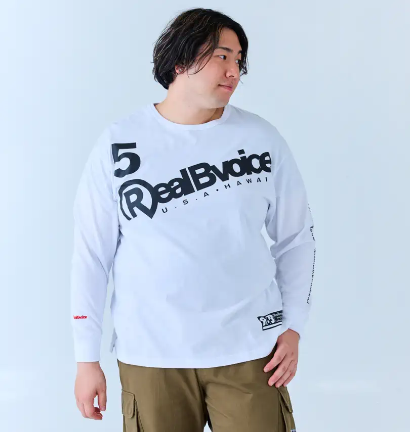 大きいサイズ ANGEL WINGS天竺長袖Tシャツ | RealBvoice (リアルビー