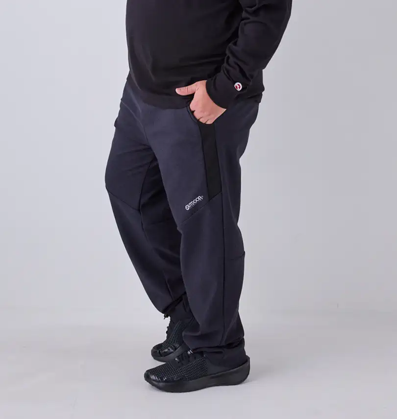 大きいサイズ ニット裏フリースアクティブイージーパンツ | OUTDOOR