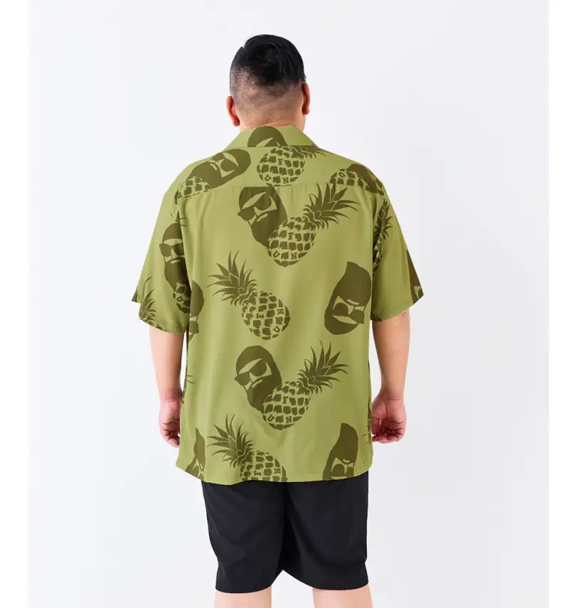 大きいサイズ PINEAPPLE OJI柄半袖アロハシャツ | FUN for 大きいサイズ PINEAPPLE OJI柄半袖アロハシャツ | FUN for
