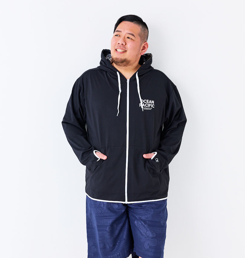 大きいサイズ メンズ OCEAN PACIFIC (オーシャンパシフィック) PEARTEX UV長袖フルジップパーカー
                        身長：178cm/バスト：120cm/着用サイズ：3L