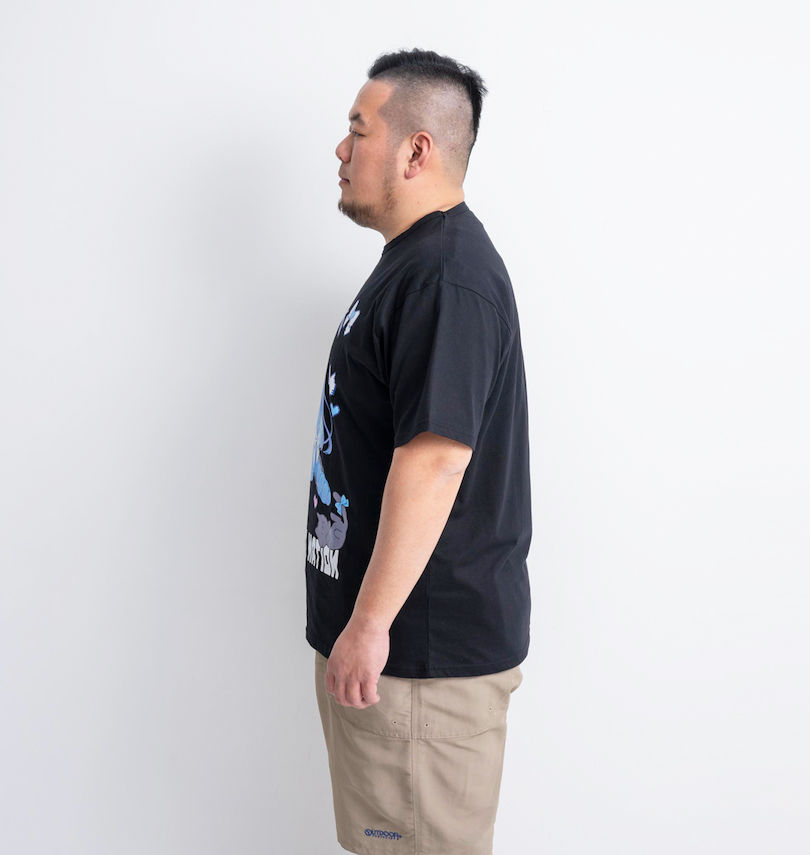 大きいサイズ メンズ PSYCHO NATION (サイコネーション) サイコ×寝田ルネ ゲーマー半袖Tシャツ