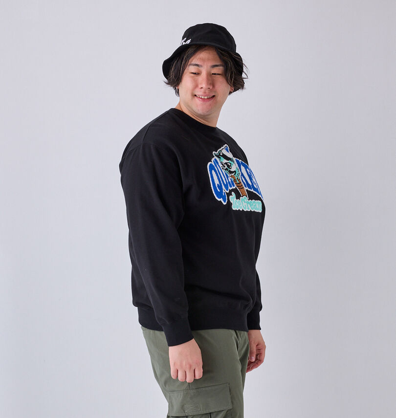 大きいサイズ メンズ b-one-soul (ビーワンソウル) DUCK DUDEアイスクリームクルーネックスウェット