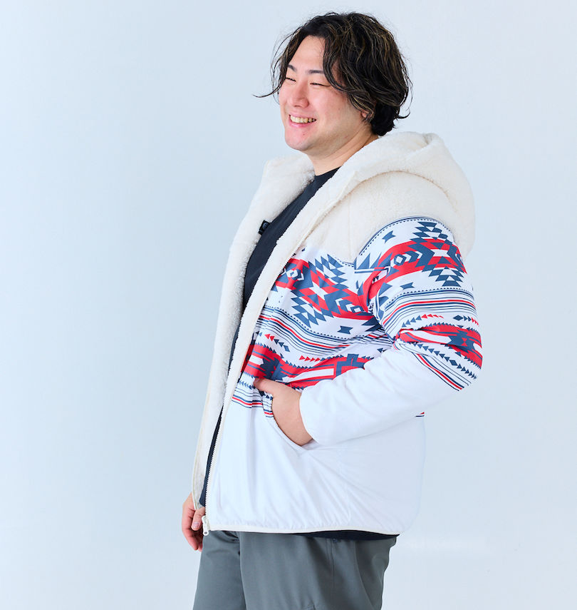 大きいサイズ メンズ OCEAN PACIFIC (オーシャンパシフィック) リバーシブルボアフリースジャケット
                        