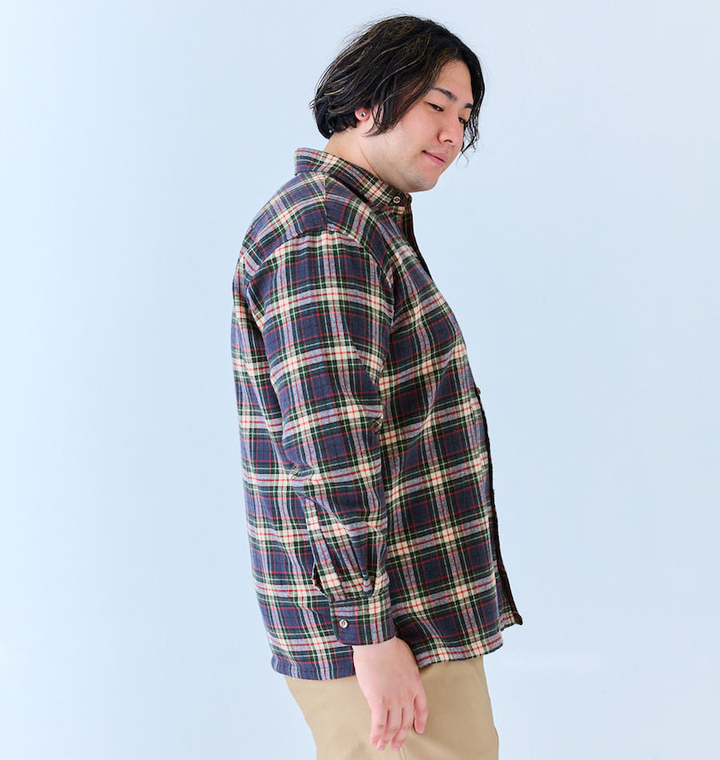 大きいサイズ メンズ OUTDOOR PRODUCTS (アウトドア プロダクツ) ビエラチェック長袖シャツ
                        