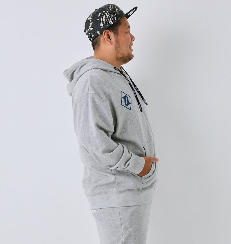 大きいサイズ メンズ SEVEN2 (セブンツー) 裏毛フルジップパーカー