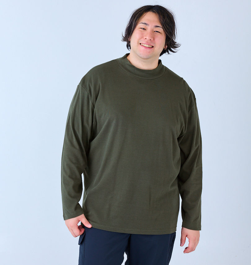 大きいサイズ メンズ Mc.S.P (エムシーエスピー) オーガニックスムース起毛ハイネック長袖Tシャツ
身長:182cm/バスト:123cm/着用サイズ:3L