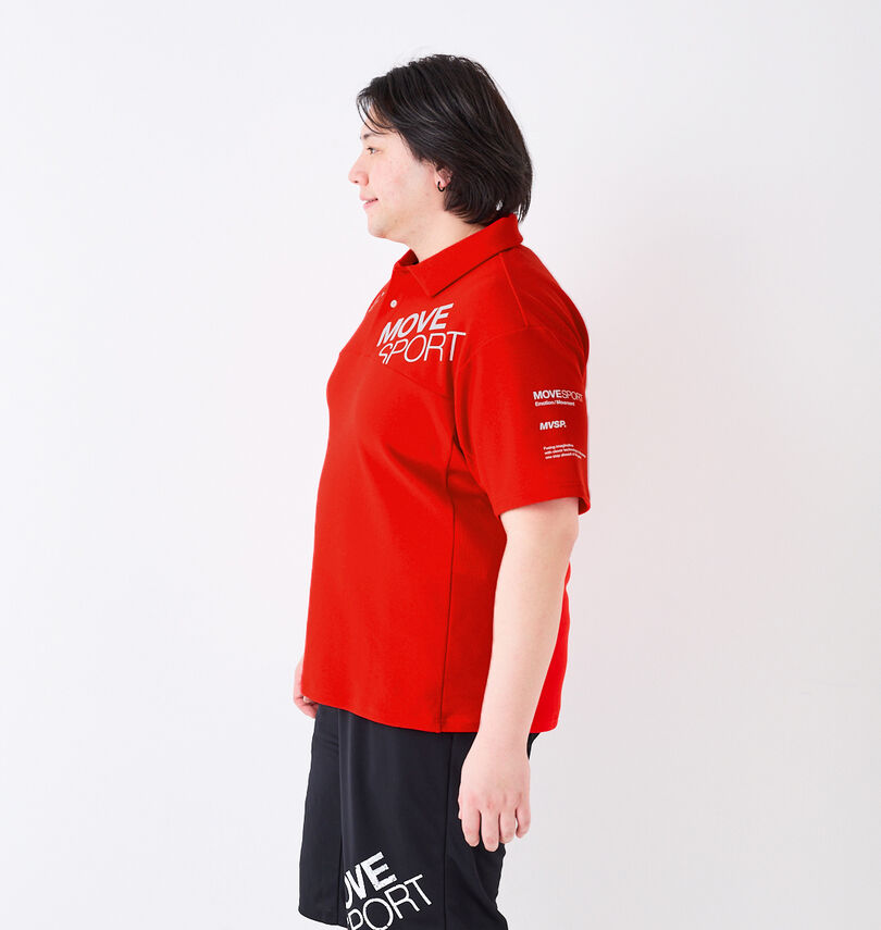 大きいサイズ メンズ MOVESPORT (ムーブスポーツ) SUNSCREEN鬼鹿の子半袖ポロシャツ
                        