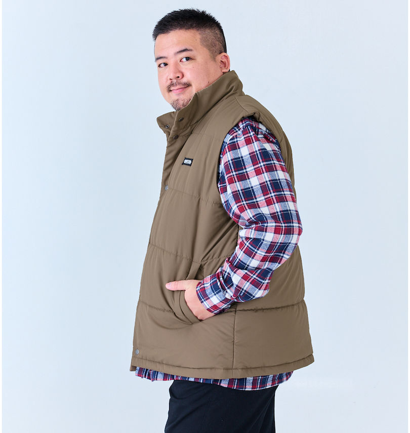 大きいサイズ メンズ OUTDOOR PRODUCTS (アウトドア プロダクツ) フルダルタフタ中綿キルトベスト
                        