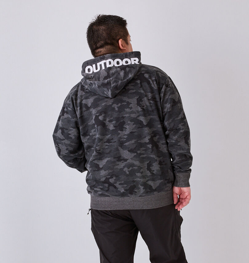 大きいサイズ メンズ OUTDOOR PRODUCTS (アウトドア プロダクツ) ダンボールカモフラ柄フルジップパーカー
                        