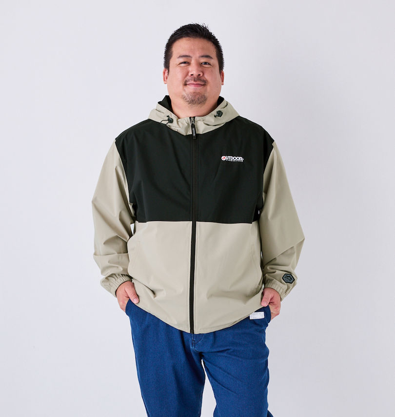 大きいサイズ メンズ OUTDOOR PRODUCTS (アウトドア プロダクツ) デュスポ裏メッシュウインドブレーカー
                        身長：176.5cm/バスト：118cm/着用サイズ：3L