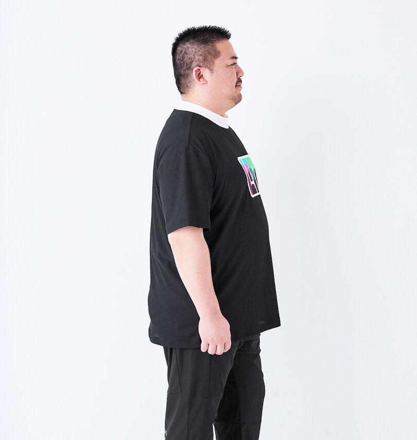 大きいサイズ メンズ LOUDMOUTH (ラウドマウス) モックネック半袖シャツ
                        