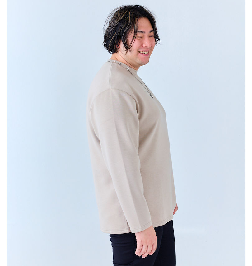 大きいサイズ メンズ Re:luxi (リラクシー) ポンチネックレス付長袖Tシャツ
                        