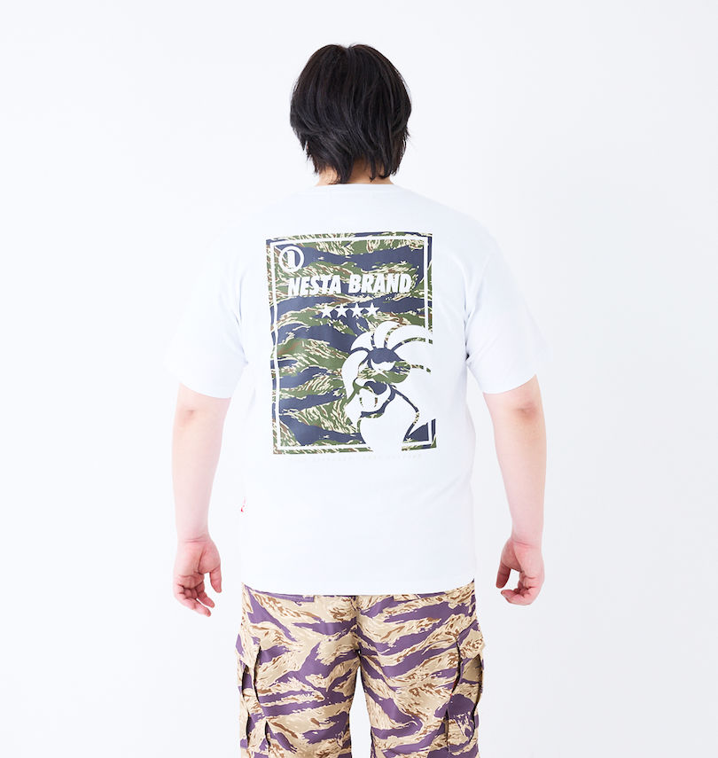 大きいサイズ メンズ NESTA BRAND (ネスタブランド) 天竺半袖Tシャツ
                        身長：182cm/バスト：123cm/着用サイズ：3L