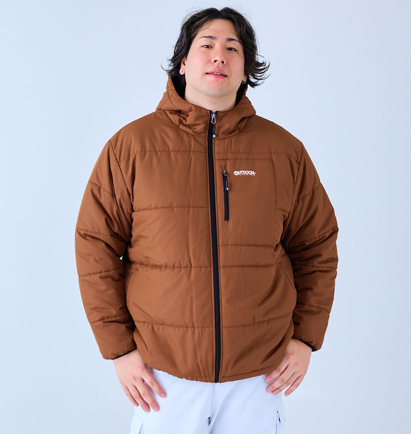 大きいサイズ メンズ OUTDOOR PRODUCTS (アウトドア プロダクツ) フルダルタフタ中綿キルトジャケット
                        身長：182cm/バスト：123cm/着用サイズ：3L