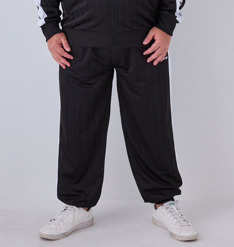 大きいサイズ メンズ LOTTO (ロット) シャドーストライプジャージパンツ
                        身長：176.5cm/ウエスト：115cm/着用サイズ：3L