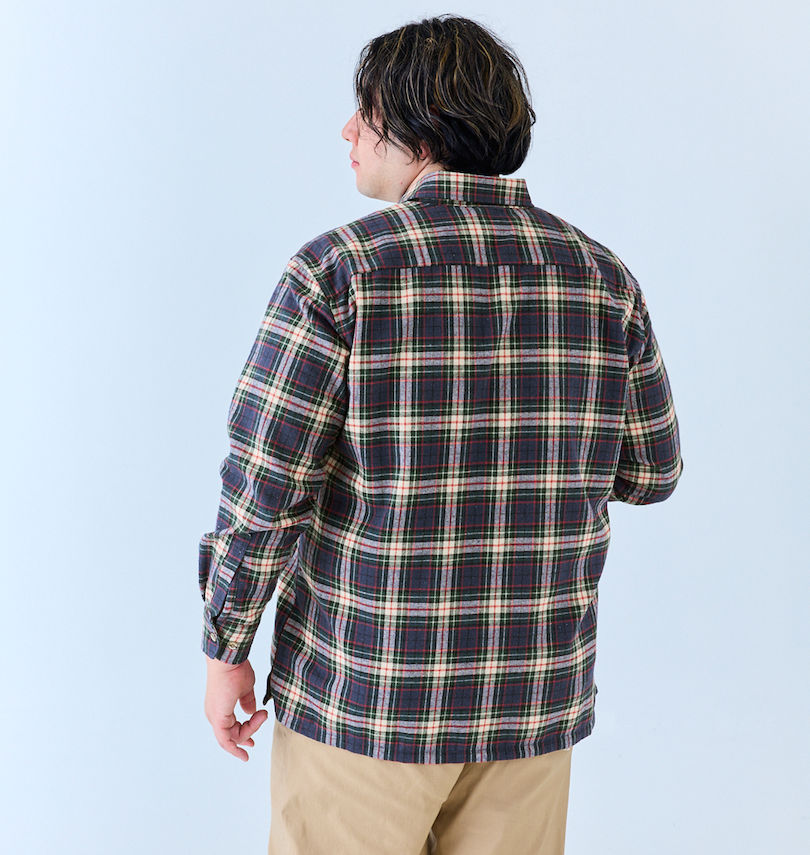 大きいサイズ メンズ OUTDOOR PRODUCTS (アウトドア プロダクツ) ビエラチェック長袖シャツ
                        