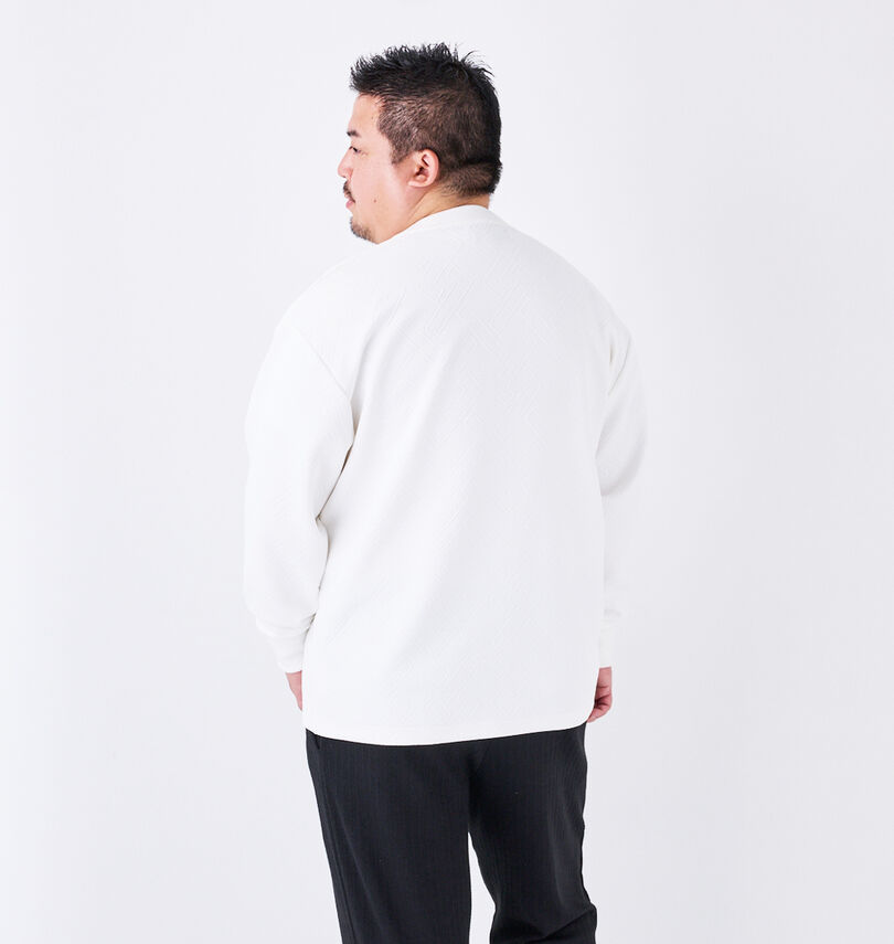 大きいサイズ メンズ in the attic (インジアティック) ジャガード刺繍長袖Tシャツ
                        