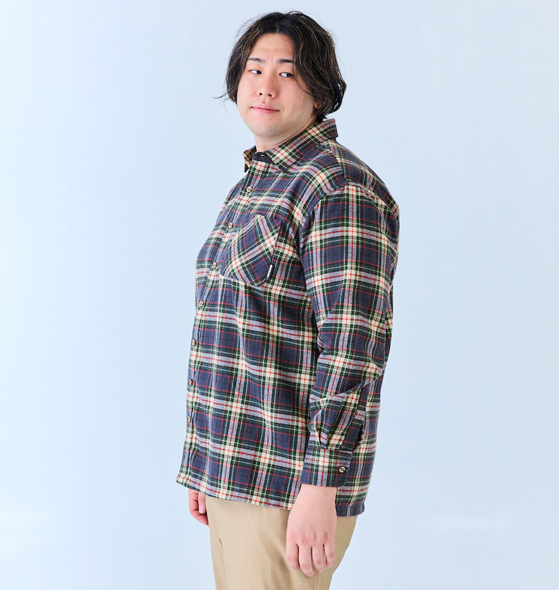 大きいサイズ メンズ OUTDOOR PRODUCTS (アウトドア プロダクツ) ビエラチェック長袖シャツ
                        
