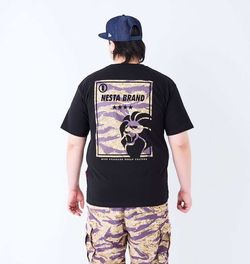 大きいサイズ メンズ NESTA BRAND (ネスタブランド) 天竺半袖Tシャツ
                        身長：182cm/バスト：123cm/着用サイズ：3L