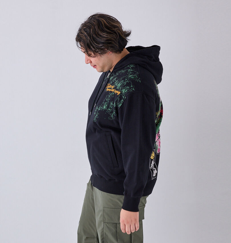 大きいサイズ メンズ 絡繰魂抜刀娘 (カラクリタマシイバットウムスメ) 穂乃花フルジップパーカー
                        