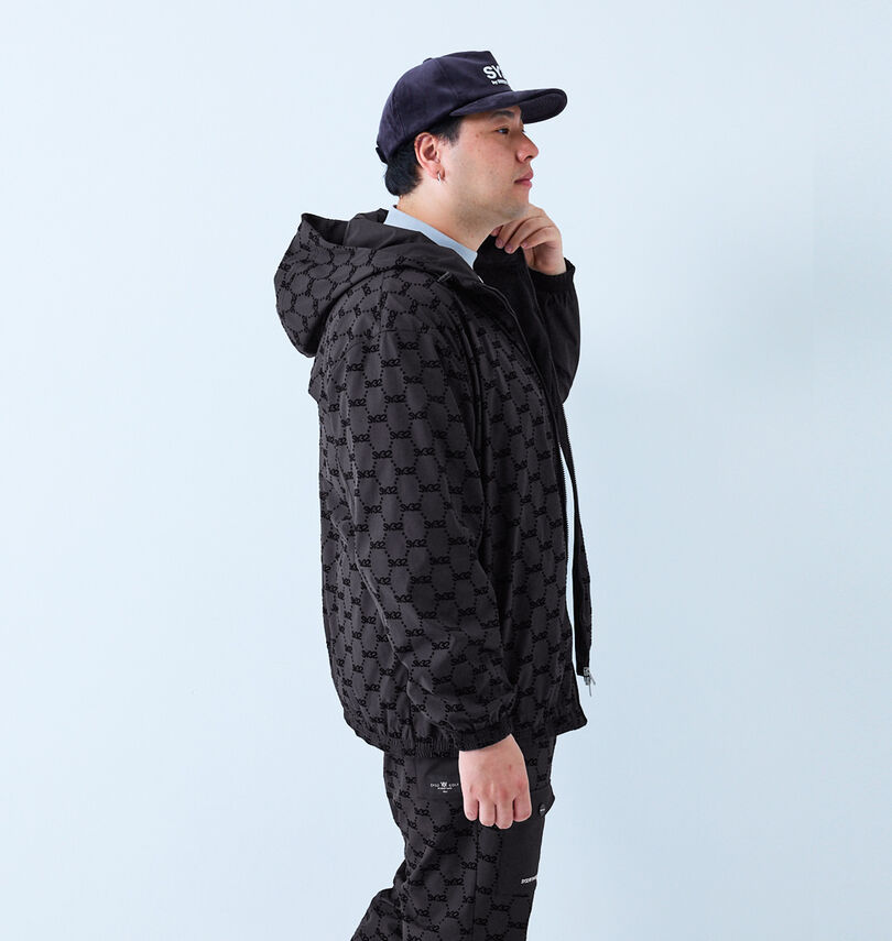 大きいサイズ メンズ SY32 by SWEET YEARS (エスワイサーティトゥバイスィートイヤーズゴルフ) フロッキーウーブンストレッチフルジップフーディジャケット