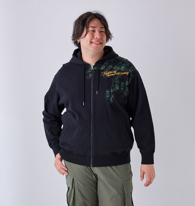 大きいサイズ メンズ 絡繰魂抜刀娘 (カラクリタマシイバットウムスメ) 穂乃花フルジップパーカー
                        