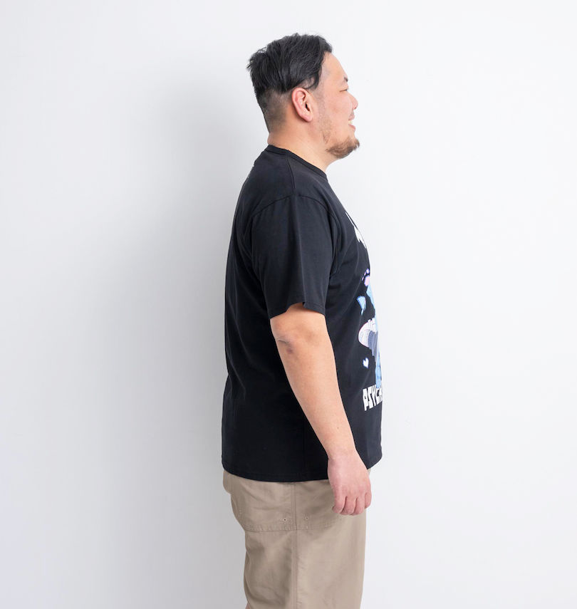 大きいサイズ メンズ PSYCHO NATION (サイコネーション) サイコ×寝田ルネ ゲーマー半袖Tシャツ