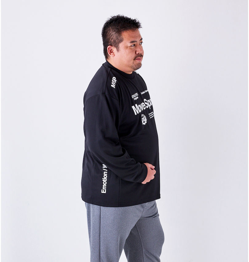 大きいサイズ メンズ MOVESPORT (ムーブスポーツ) ドライメッシュオーセンティックロゴ長袖Tシャツ
                        