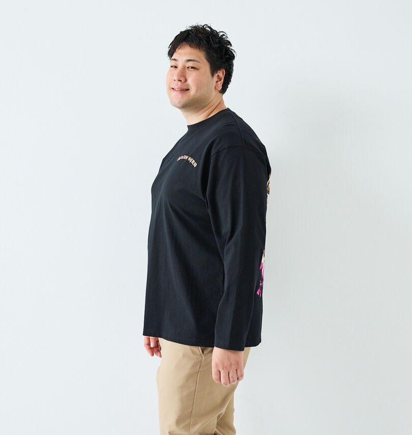 大きいサイズ メンズ 絡繰魂抜刀娘 (カラクリタマシイバットウムスメ) 凛&穂乃花長袖Tシャツ