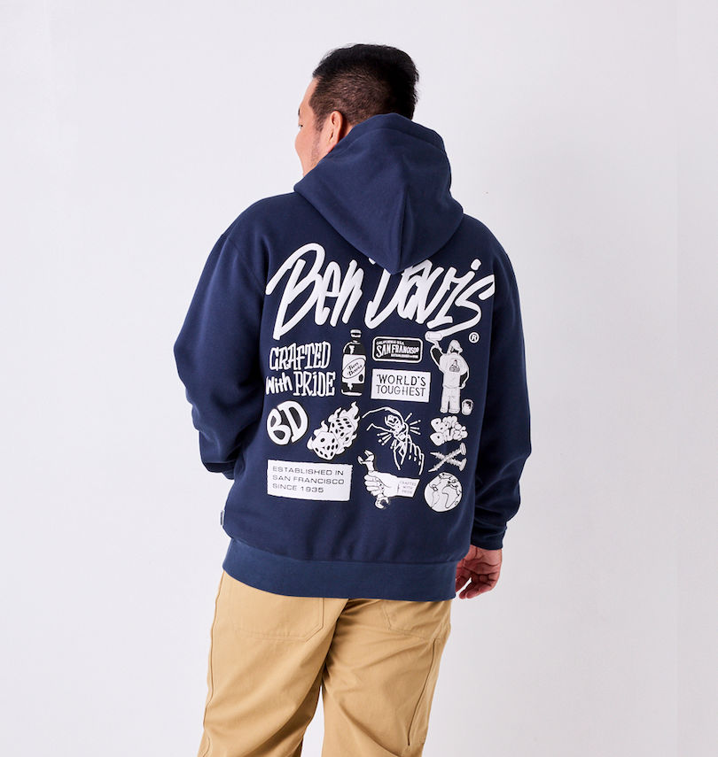 大きいサイズ メンズ BEN DAVIS (ベン デイビス) セレクションフルジップパーカー
身長:178cm/バスト:120cm/着用サイズ:3L