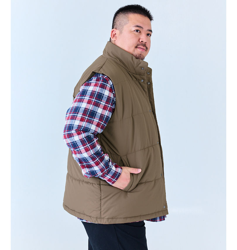 大きいサイズ メンズ OUTDOOR PRODUCTS (アウトドア プロダクツ) フルダルタフタ中綿キルトベスト
                        