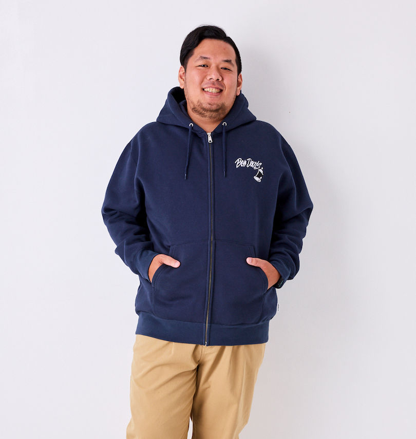 大きいサイズ メンズ BEN DAVIS (ベン デイビス) セレクションフルジップパーカー