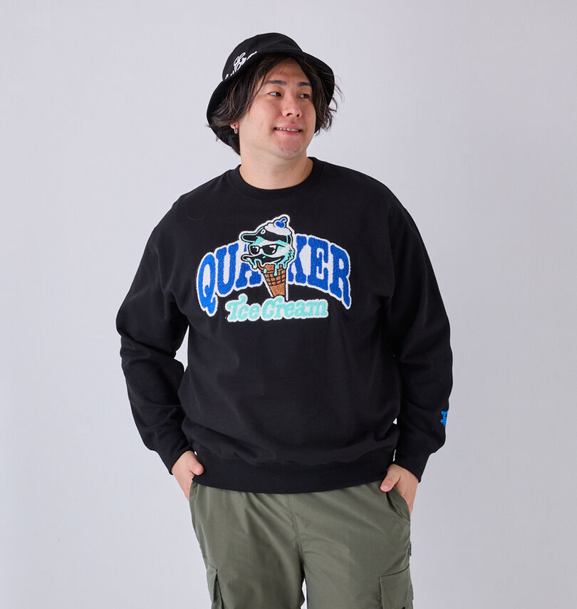 大きいサイズ メンズ b-one-soul (ビーワンソウル) DUCK DUDEアイスクリームクルーネックスウェット
身長:182cm/バスト:123cm/着用サイズ:3L