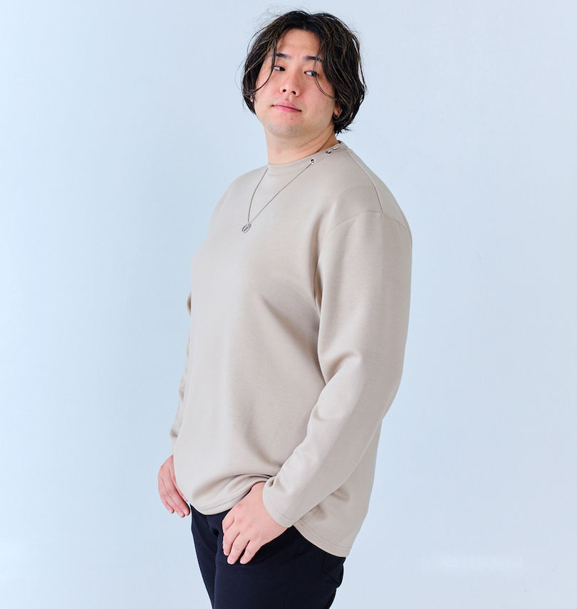 大きいサイズ メンズ Re:luxi (リラクシー) ポンチネックレス付長袖Tシャツ
                        