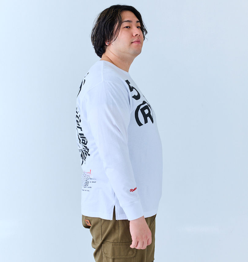 大きいサイズ メンズ RealBvoice (リアルビーボイス) ANGEL WINGS天竺長袖Tシャツ
                        