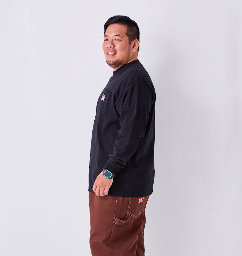大きいサイズ メンズ BEN DAVIS (ベン デイビス) ピスポケット付長袖Tシャツ
                        