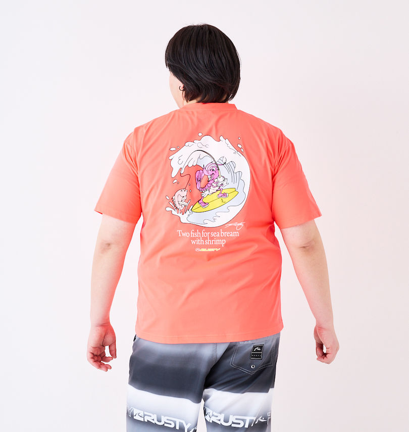 大きいサイズ メンズ RUSTY (ラスティ) PEARTEX UV半袖Tシャツ
                        身長：182cm/バスト：123cm/着用サイズ：3L