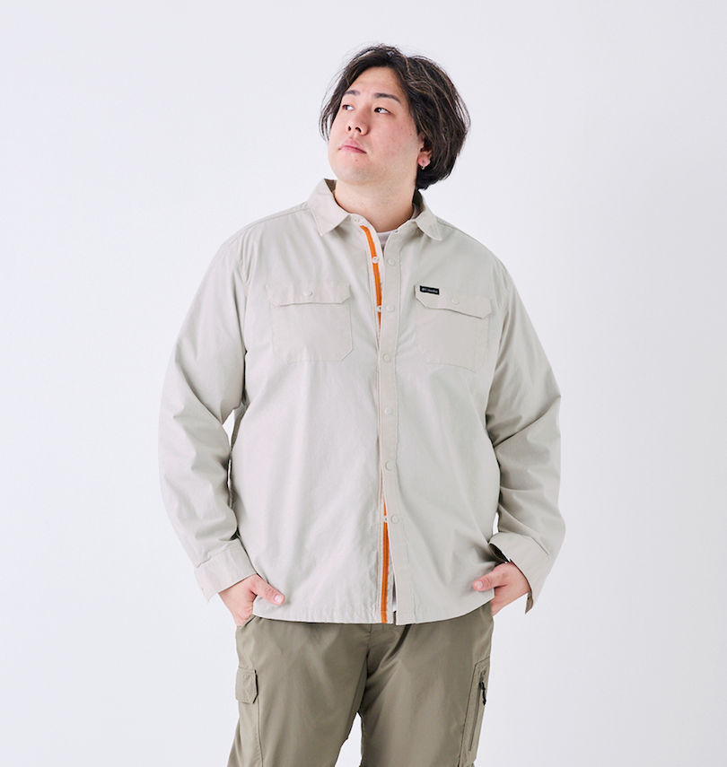 大きいサイズ メンズ Columbia (コロンビア) ランドロマーラインド長袖シャツ
                        身長：182cm/バスト：123cm/着用サイズ：1X(3L)