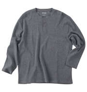 Mc.S.P&nbsp;オーガニックワッフルヘンリーネック長袖Tシャツ