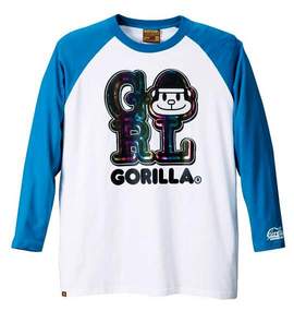大きいサイズ メンズ Gorilla (ゴリラ) ラグランTシャツ