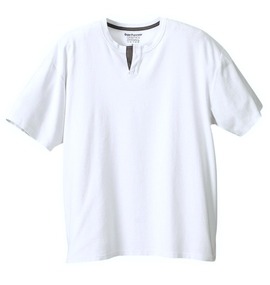 大きいサイズ メンズ Over Forever (オーバーフォーエバー) 半袖キーネックTシャツ