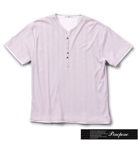 大きいサイズ メンズ Pincponc (ピンクポンク) ヘンリーTシャツ半袖