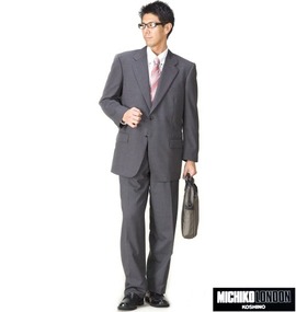 大きいサイズ メンズ MICHIKO LONDON KOSHINO (ミチコロンドンコシノ) 2ツ釦スーツ
