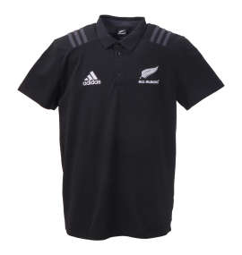 大きいサイズ メンズ adidas (アディダス) All Blacks 半袖ポロシャツ
